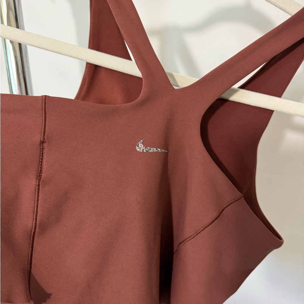 Nike Yoga Dri-Fit Crop Top Brownish red Sports Bra Tank Size S - Picture 3 of 10